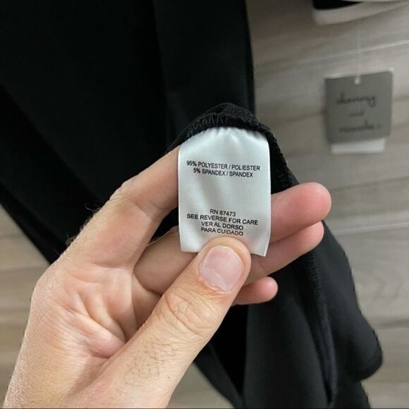 Danny and Nicole Black Half Sleeve Ruffle Dress - Picture 8 of 8